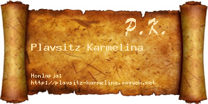 Plavsitz Karmelina névjegykártya